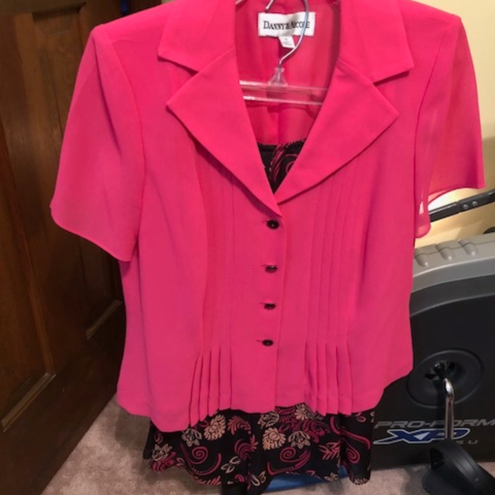 Danny Nicole Women Suit Dark Pink Size10